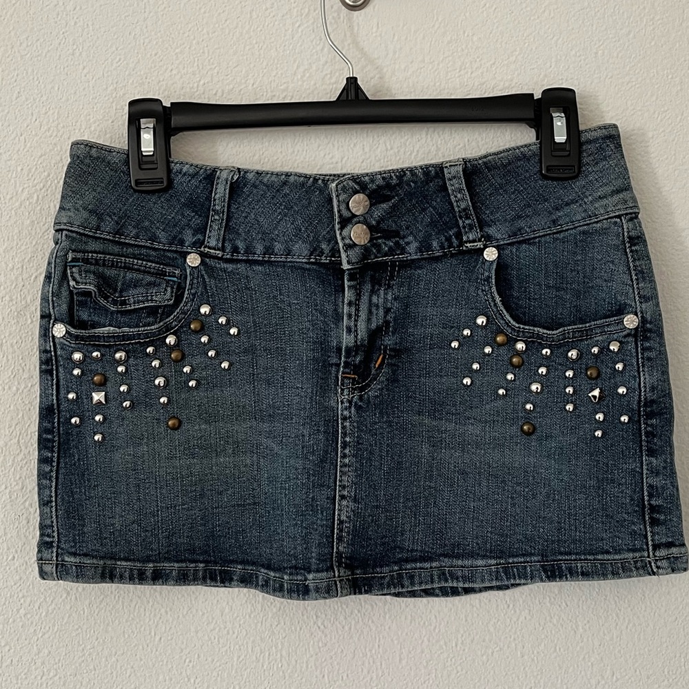 Younique jean mini skirt with embellishments
